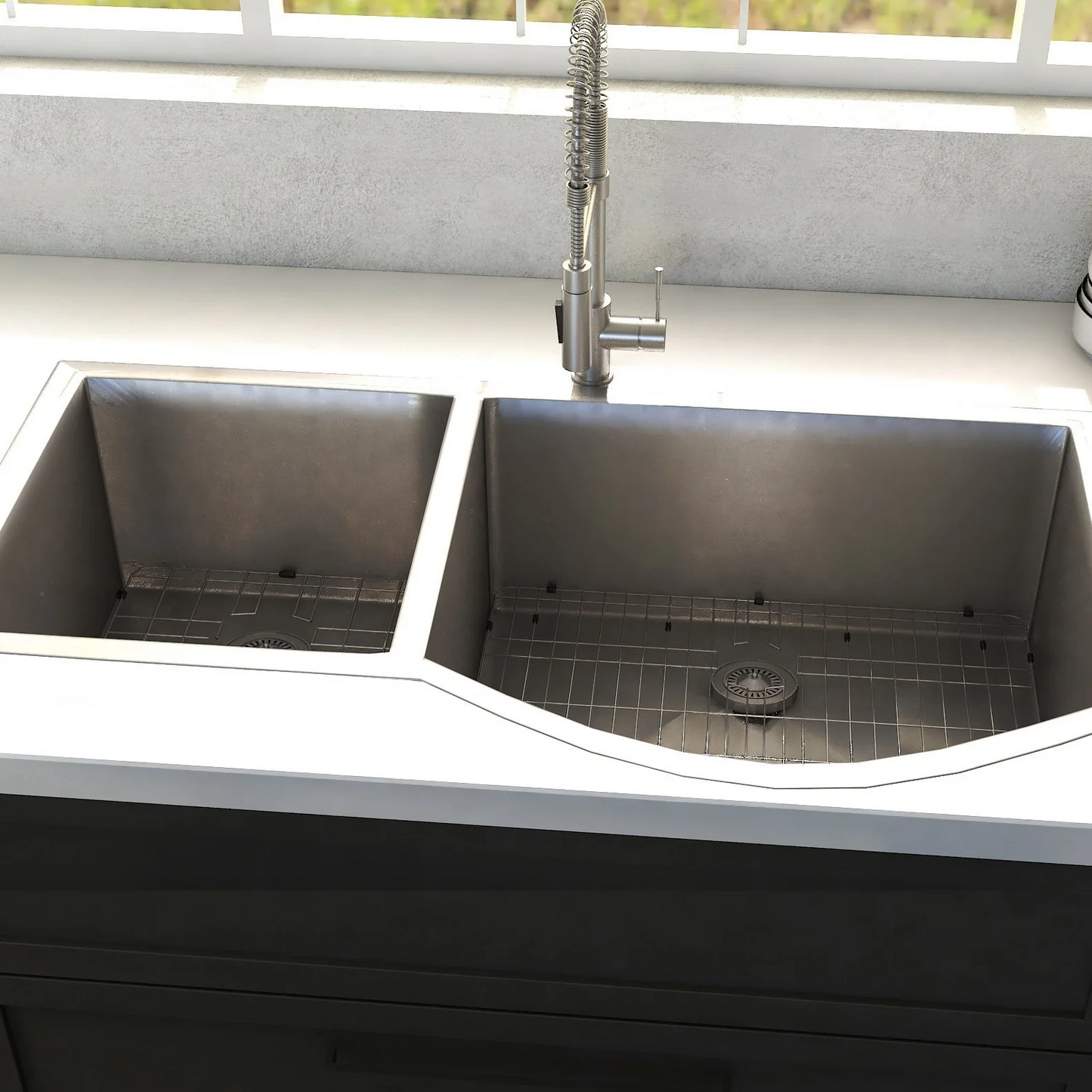 ZLINE Cortina 33" Stainless Steel Undermount Double Bowl Sink