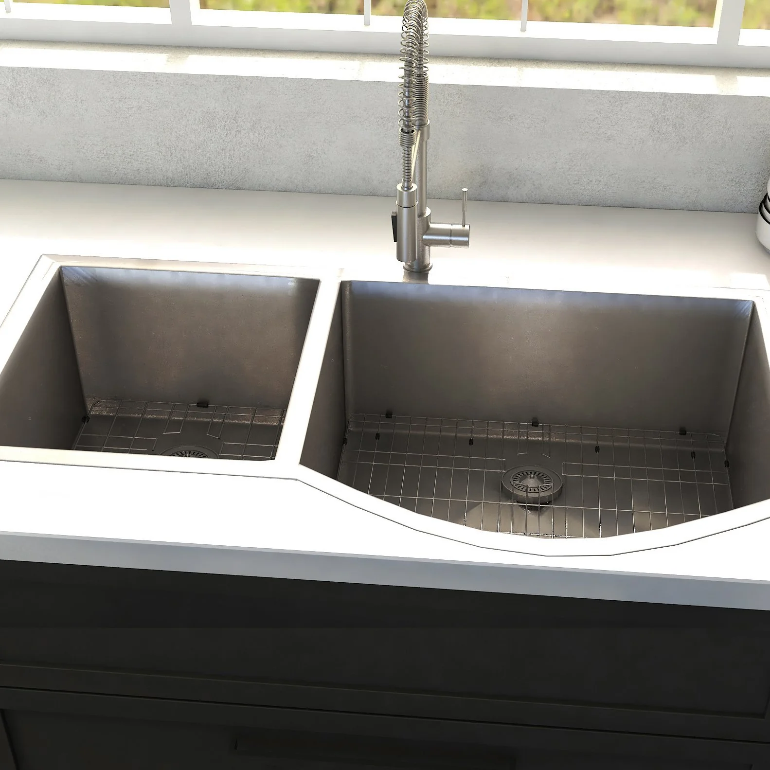 ZLINE Cortina 33" Stainless Steel Undermount Double Bowl Sink