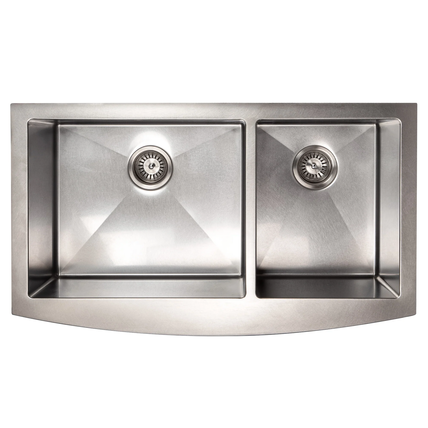 ZLINE Courchevel 36" DuraSnow Stainless Steel Farmhouse Undermount Double Bowl Sink