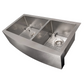 ZLINE Courchevel 36" DuraSnow Stainless Steel Farmhouse Undermount Double Bowl Sink