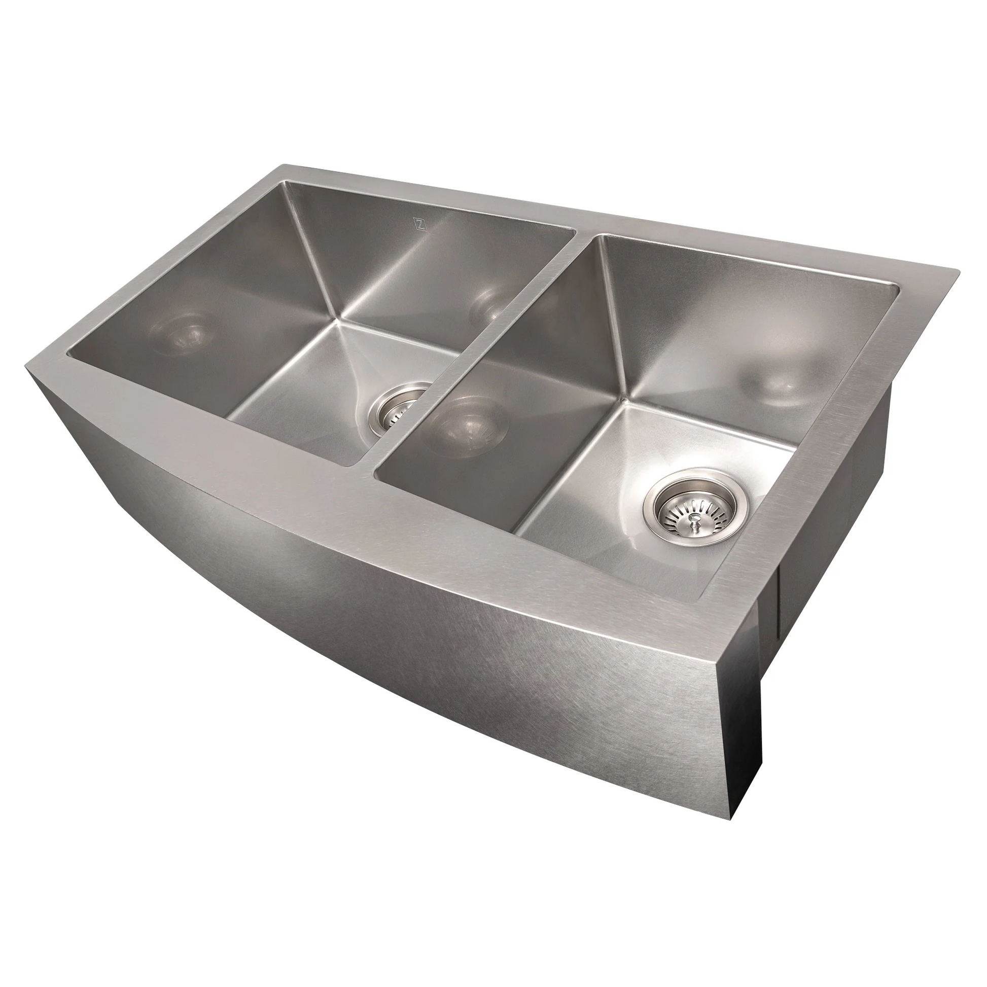 ZLINE Courchevel 36" DuraSnow Stainless Steel Farmhouse Undermount Double Bowl Sink