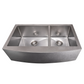 ZLINE Courchevel 36" DuraSnow Stainless Steel Farmhouse Undermount Double Bowl Sink