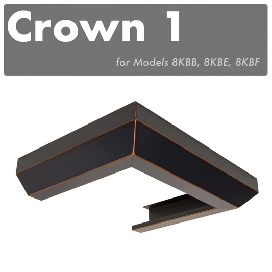 ZLINE Crown Molding Profile 1 for Wall Mount Black Copper Range Hood (CM1-8KBB/E/F)