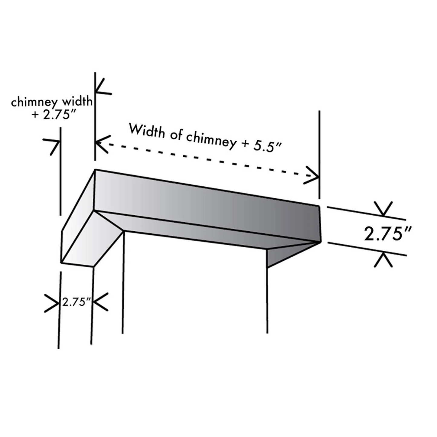 ZLINE Crown Molding Profile 1 for Wall Mount Copper Range Hood (CM1-8KBC)