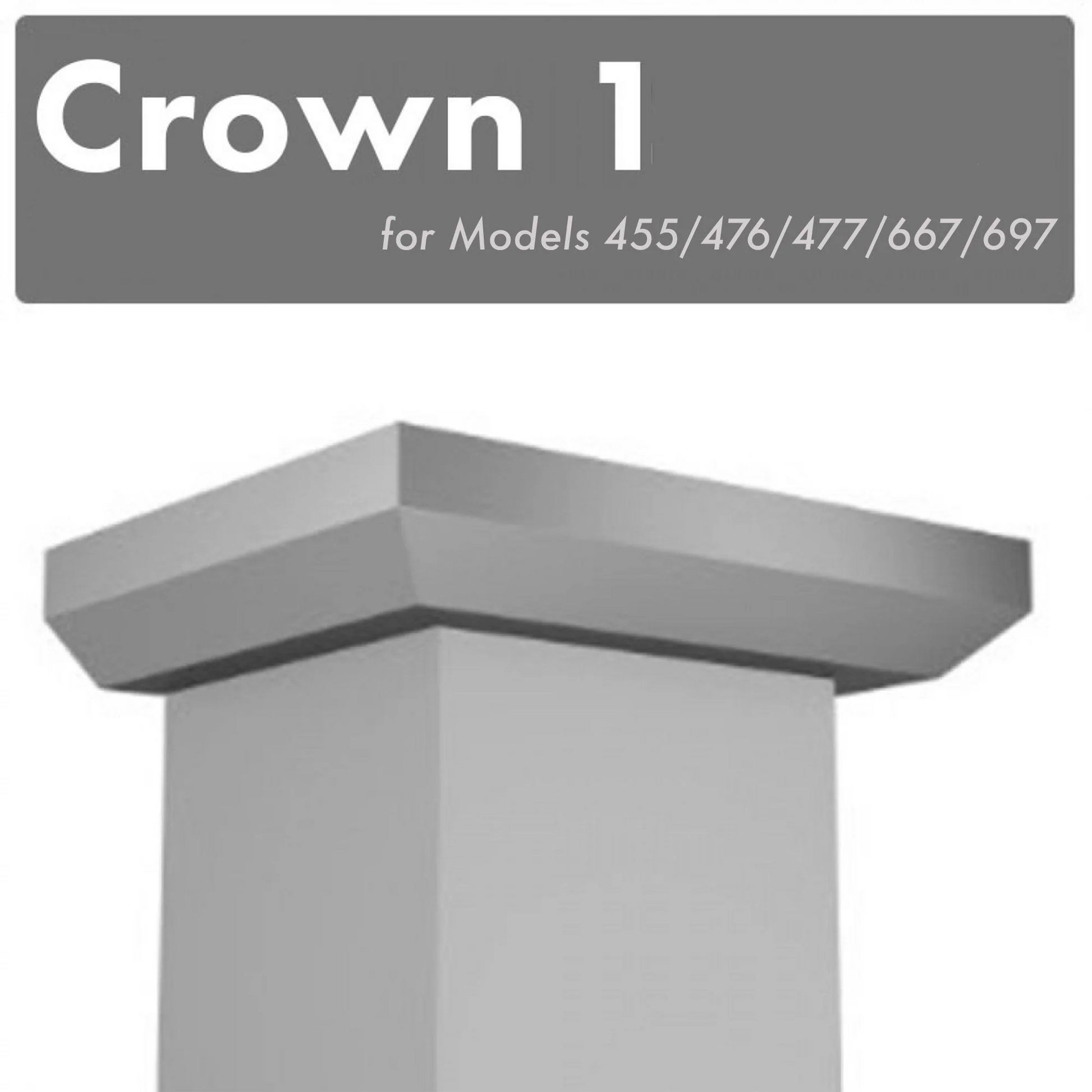 ZLINE Crown Molding Profile 1 for Wall Mount Range Hood (CM1-455/476/477/667/697)