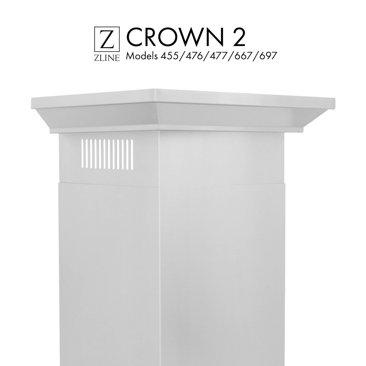 ZLINE Crown Molding Profile 2 for Wall Mount Range Hood (CM2-455/476/477/667/697)