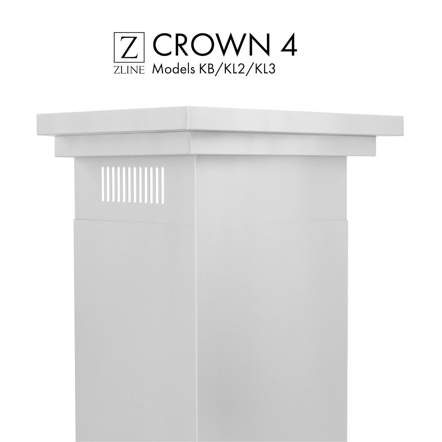 ZLINE Crown Molding Profile 4 for Wall Mount Range Hood (CM4-KB/KL2/KL3)