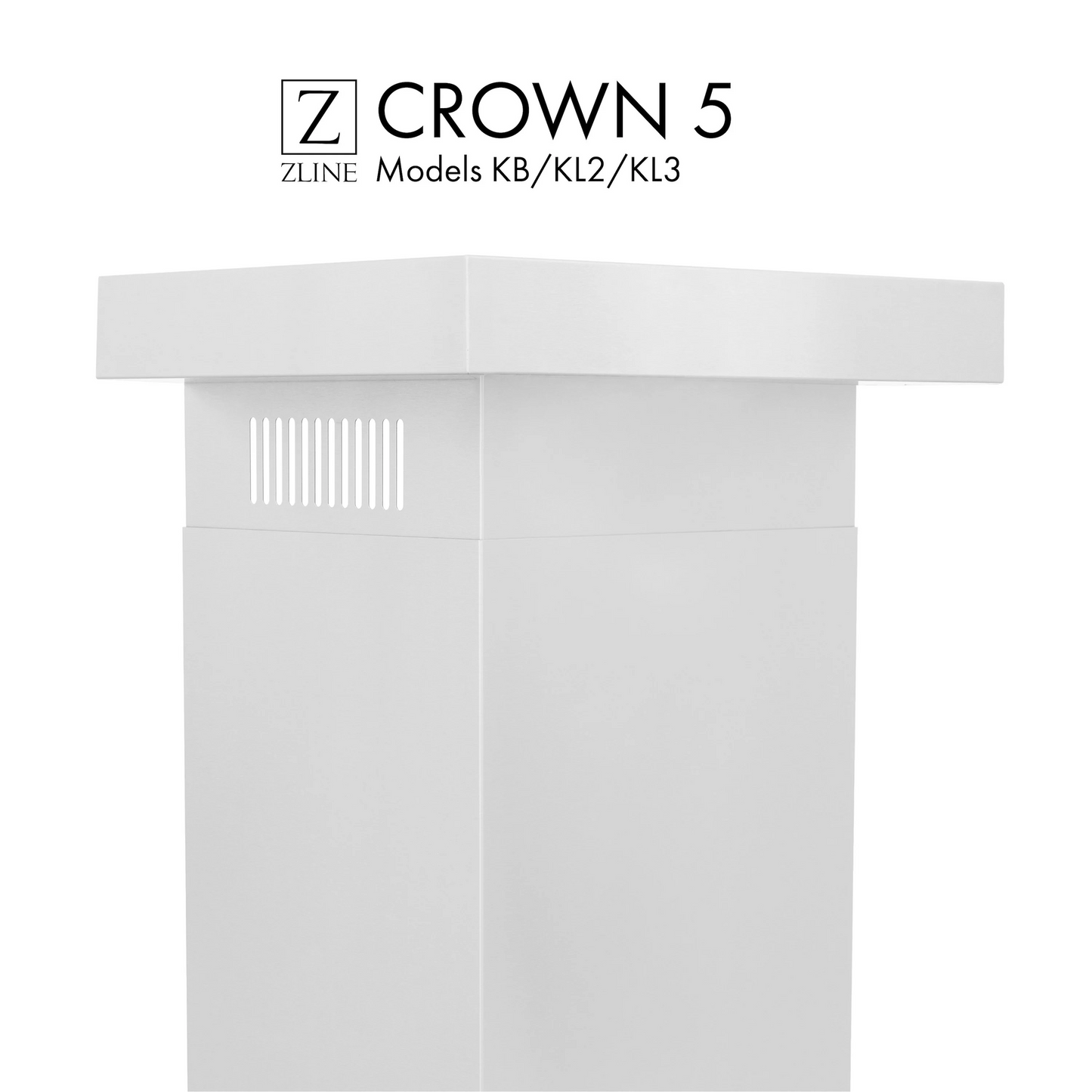 ZLINE Crown Molding Profile 5 for Wall Mount Range Hood (CM5-KB/KL2/KL3)