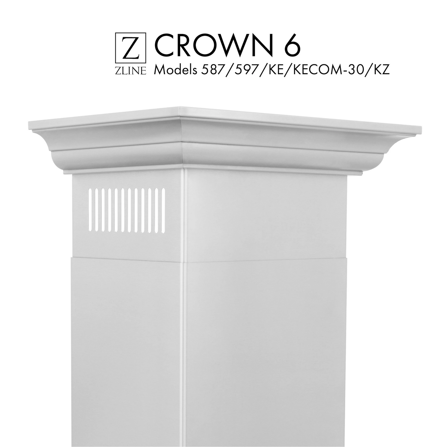 ZLINE Crown Molding Profile 6 for Wall Mount Range Hood (CM6-587/597/KE/KECOM-30/KZ)