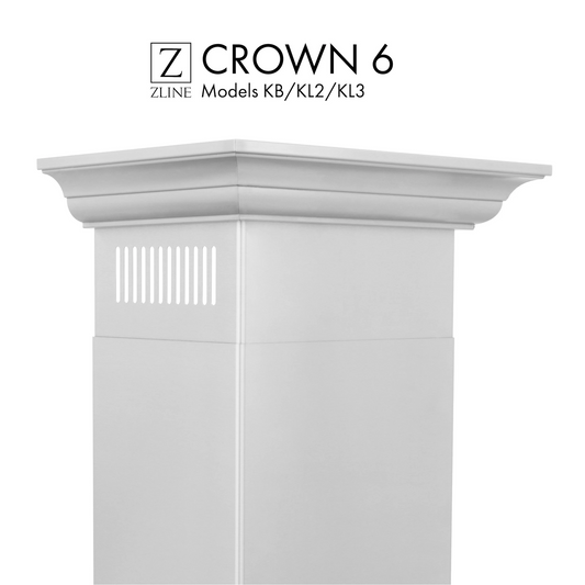 ZLINE Crown Molding Profile 6 for Wall Mount Range Hood (CM6-KB/KL2/KL3)