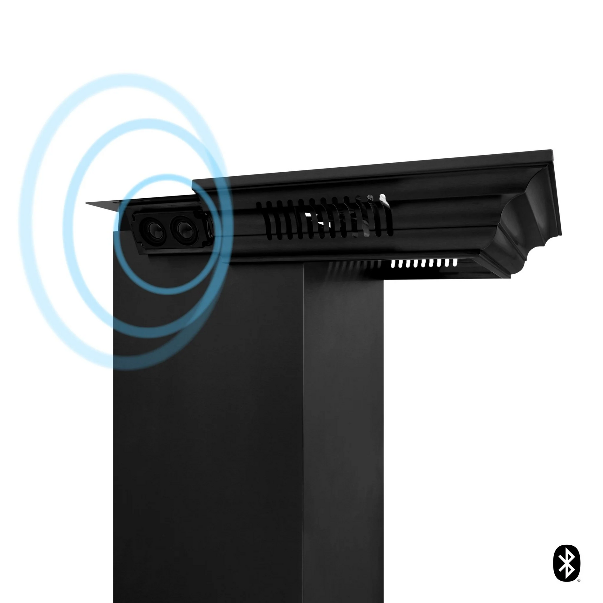 ZLINE Crown Molding in Black Stainless Steel With Built-in Bluetooth Speakers (CM6-BT-BSKEN)