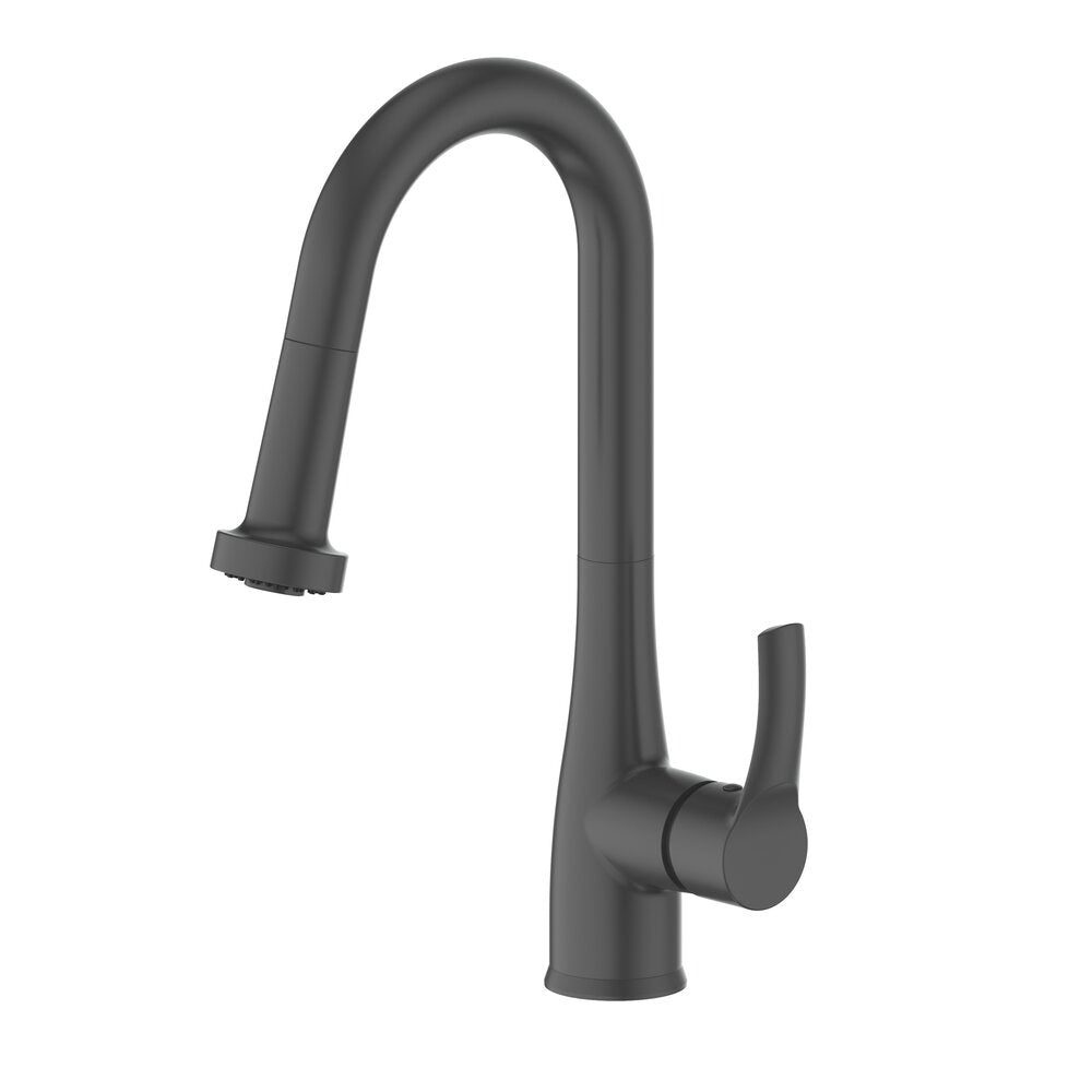 ZLINE Dali Matte Black Single Hole 2.2 GPM Kitchen Faucet With Pull Out Spray Wand