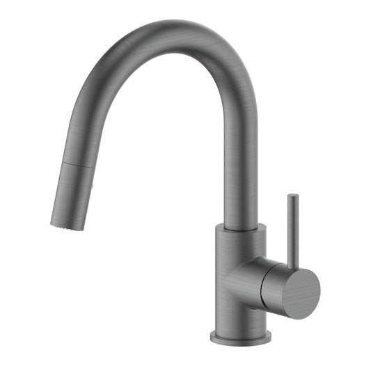 ZLINE Dante Gun Metal Single Hole 2.2 GPM Kitchen Faucet With Pull Out Spray Wand