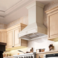 ZLINE Designer Series 36" White Wooden Wall Mount Range Hood With Remote Motor