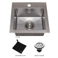 ZLINE Donner 15" DuraSnow Stainless Steel Topmount Single Bowl Bar Sink