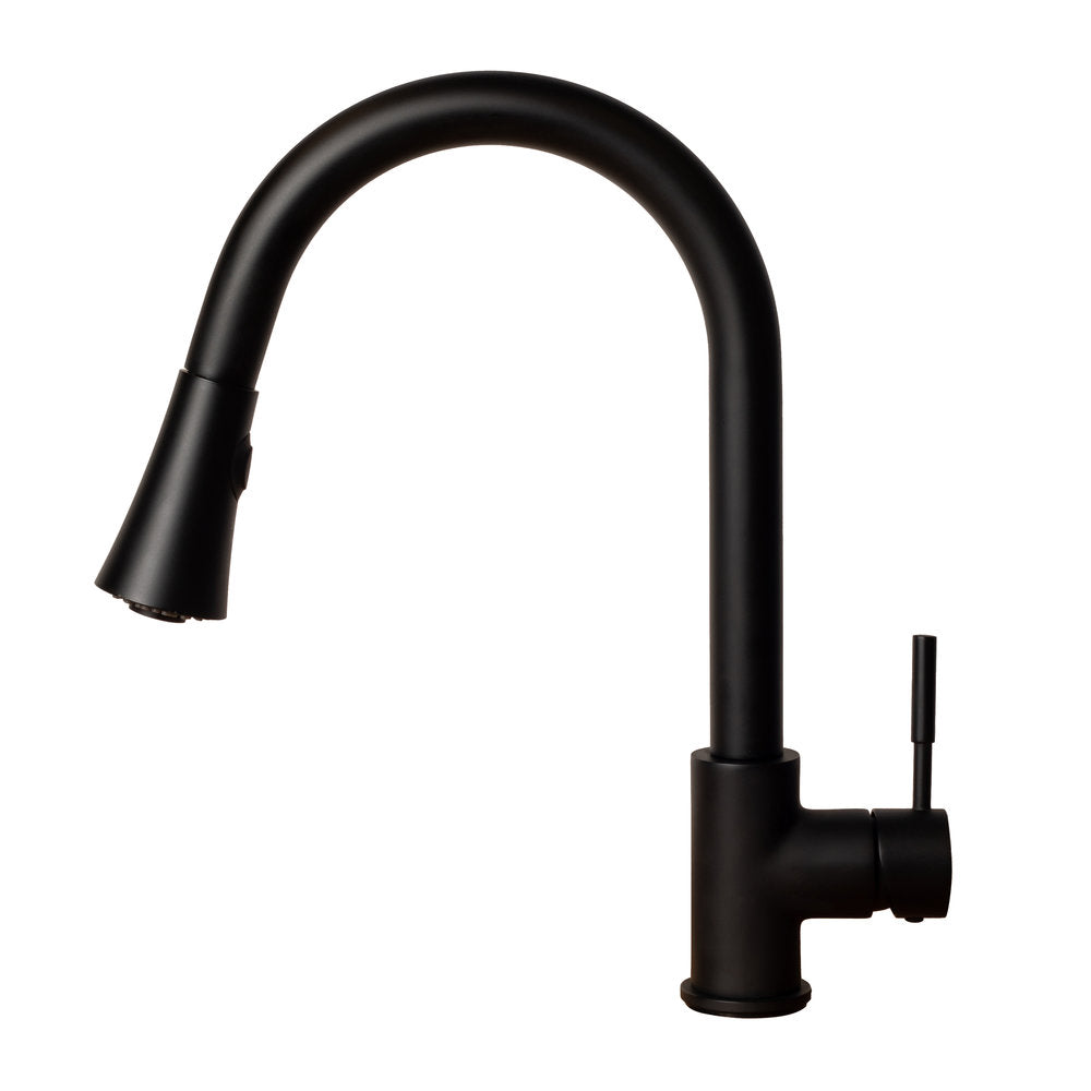 ZLINE Edison Matte Black Pull Down Kitchen Faucet