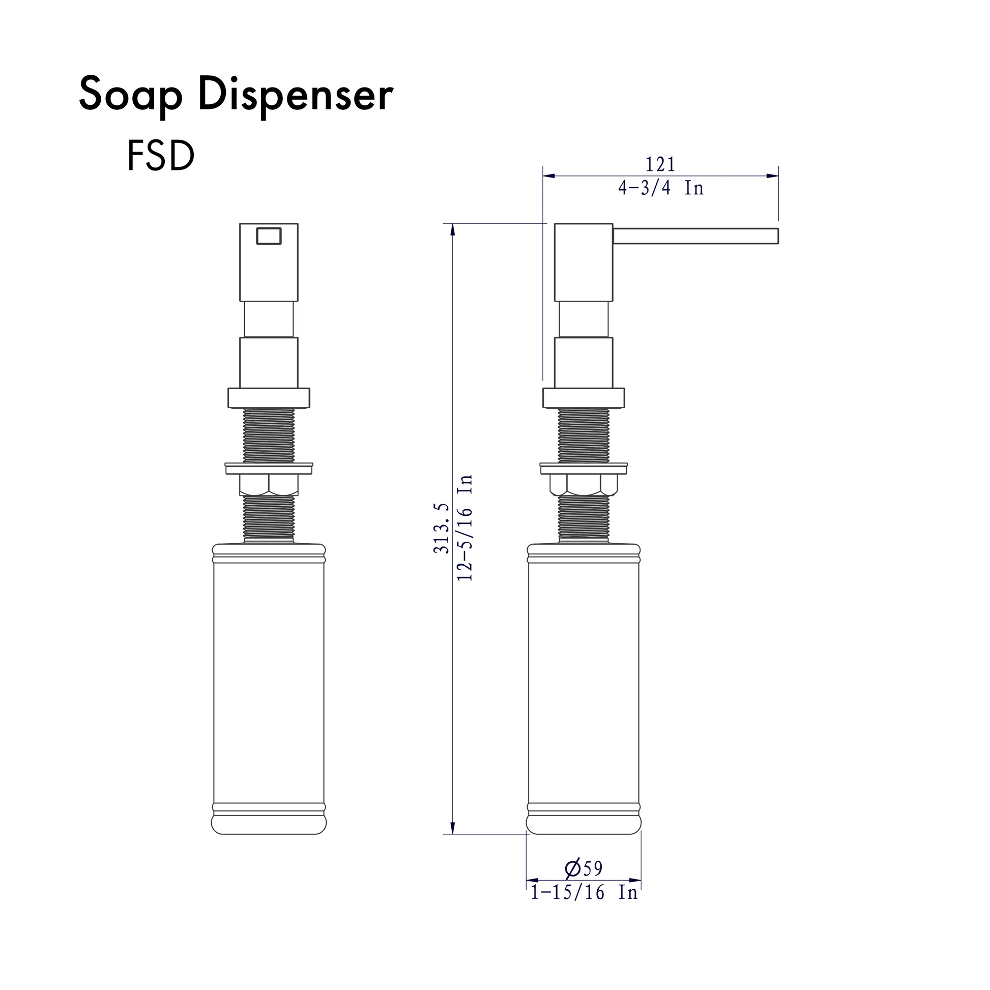 ZLINE Faucet Soap Dispenser in Chome (FSD-CH)