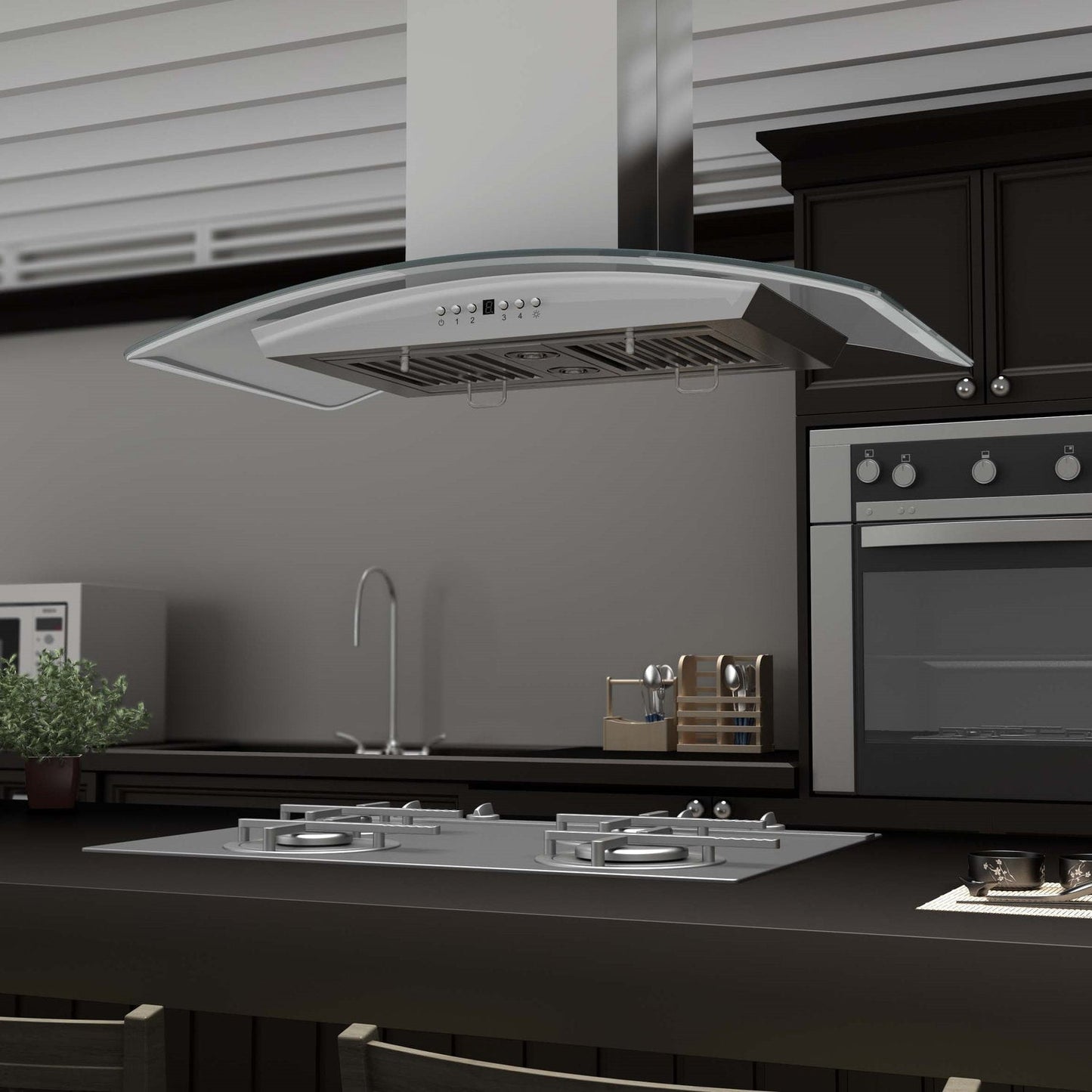 ZLINE GL5i 30" Stainless Steel and Glass Island Mount Range Hood