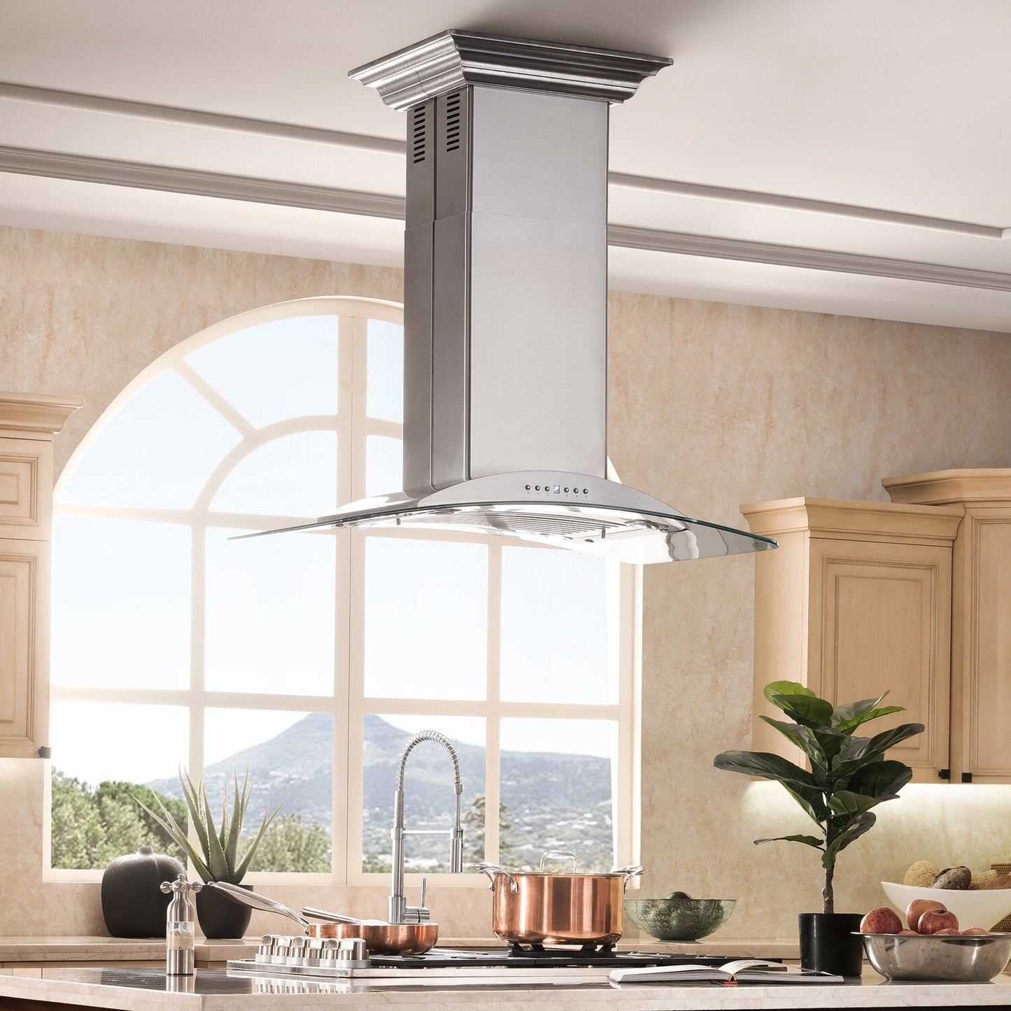 ZLINE GL9i 30" Stainless Steel and Glass Island Mount Range Hood