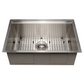 ZLINE Garmisch 27" DuraSnow Stainless Steel Undermount Single Bowl Sink With Accessories