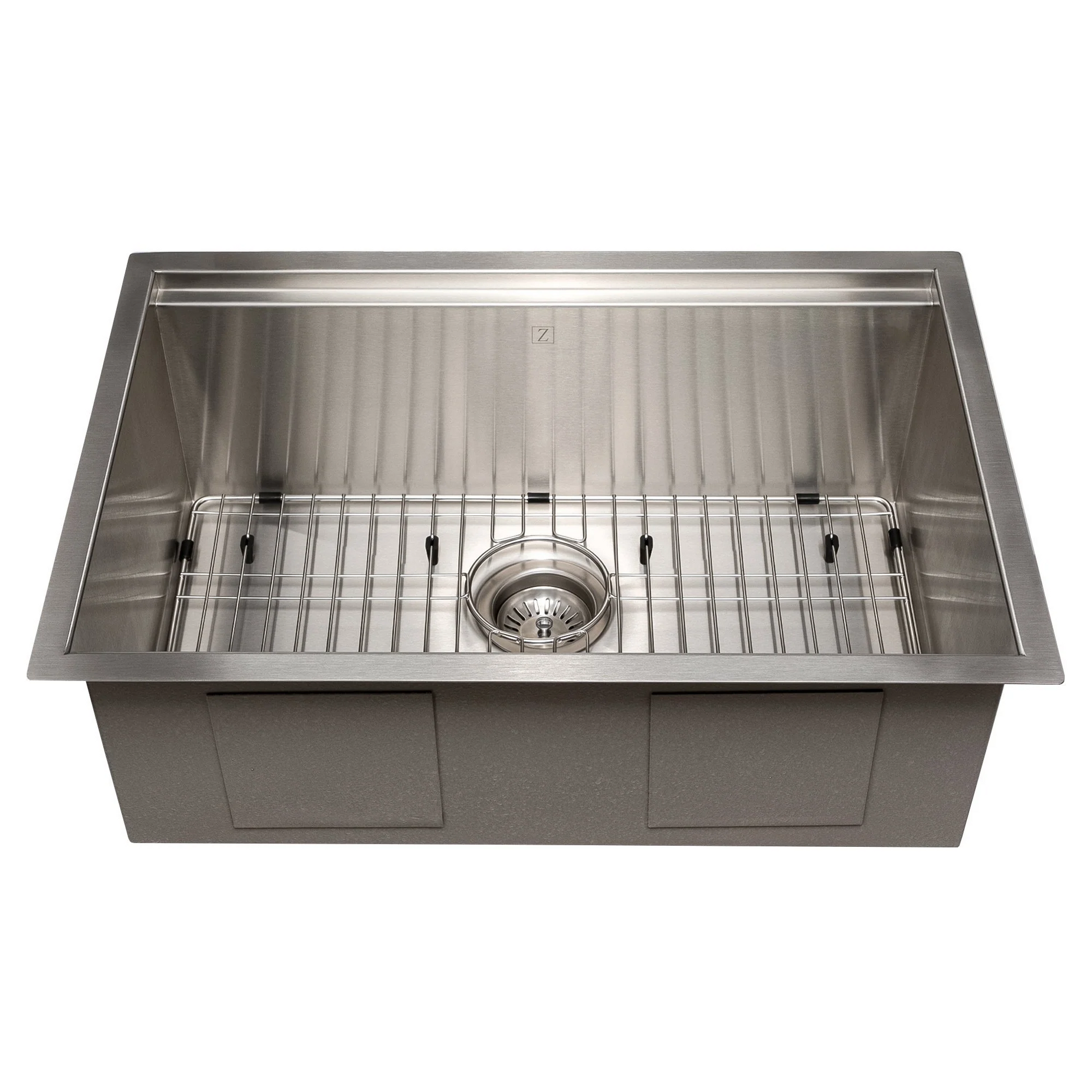 ZLINE Garmisch 27" DuraSnow Stainless Steel Undermount Single Bowl Sink With Accessories