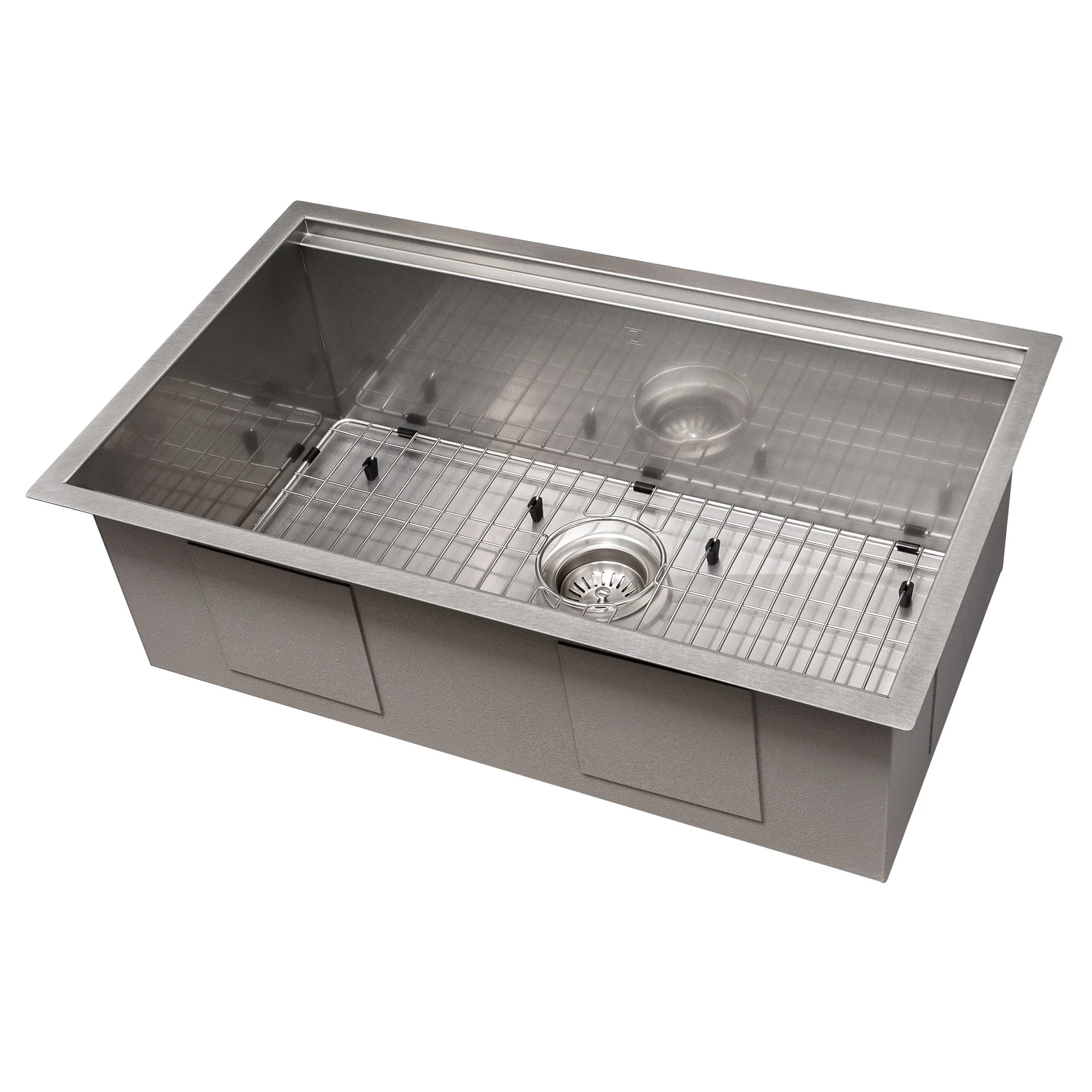 ZLINE Garmisch 30" DuraSnow Stainless Steel Undermount Single Bowl Sink With Accessories