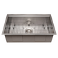 ZLINE Garmisch 30" DuraSnow Stainless Steel Undermount Single Bowl Sink With Accessories