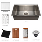 ZLINE Garmisch 30" Stainless Steel Undermount Single Bowl Sink With Accessories