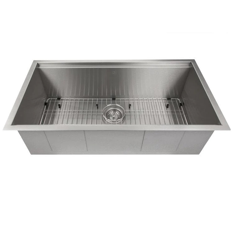 ZLINE Garmisch 33" DuraSnow Stainless Steel Undermount Single Bowl Sink With Accessories