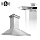 ZLINE KBCRN-BT 48" Stainless Steel Wall Mount Range Hood With Built-in CrownSound Bluetooth Speakers