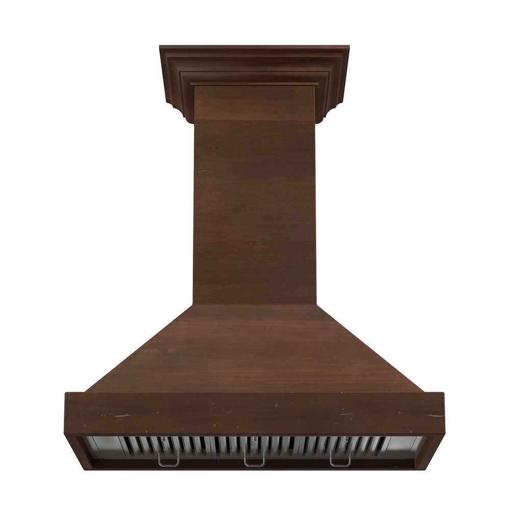 ZLINE KBRR 30" Walnut Wooden Wall Mount Range Hood - Includes Motor