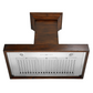 ZLINE KBRR-RD 36" Wooden Wall Mount Range Hood in Walnut - Includes Remote Motor
