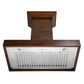 ZLINE KBRR-RS 36" Wooden Wall Mount Range Hood in Walnut - Includes Remote Motor