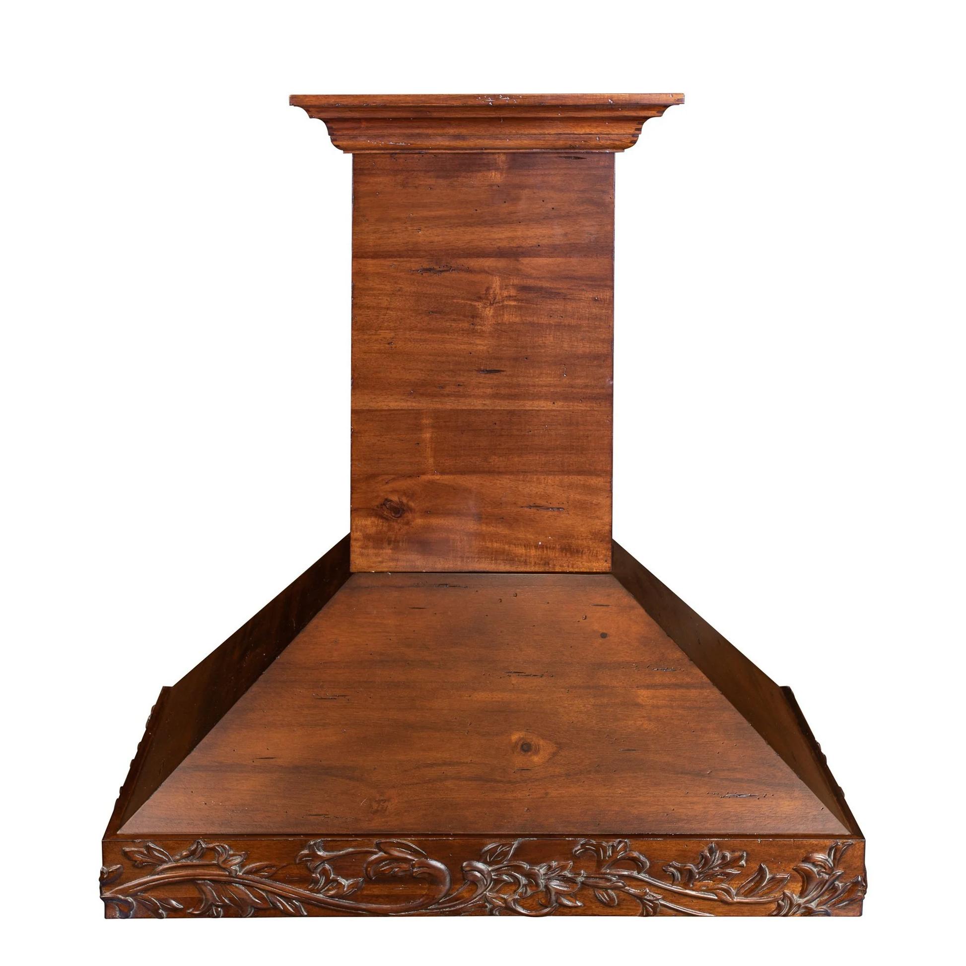 ZLINE KBRRC 30" Walnut Carved Wooden Wall Mount Range Hood - Includes Motor