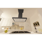 ZLINE KBiCC 30" Black Wooden Island Mount Range Hood - Includes Motor