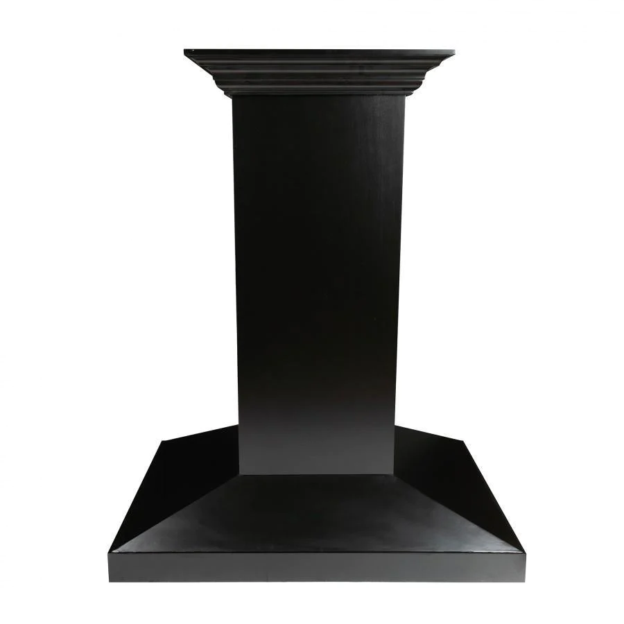 ZLINE KBiCC 30" Black Wooden Island Mount Range Hood - Includes Motor