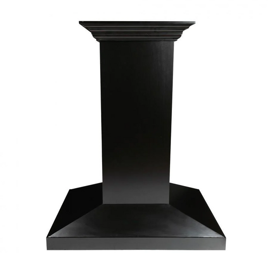 ZLINE KBiCC 36" Black Wooden Island Mount Range Hood - Includes Motor