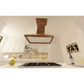 ZLINE KBiRR 30" Walnut Wooden Island Mount Range Hood - Includes Motor