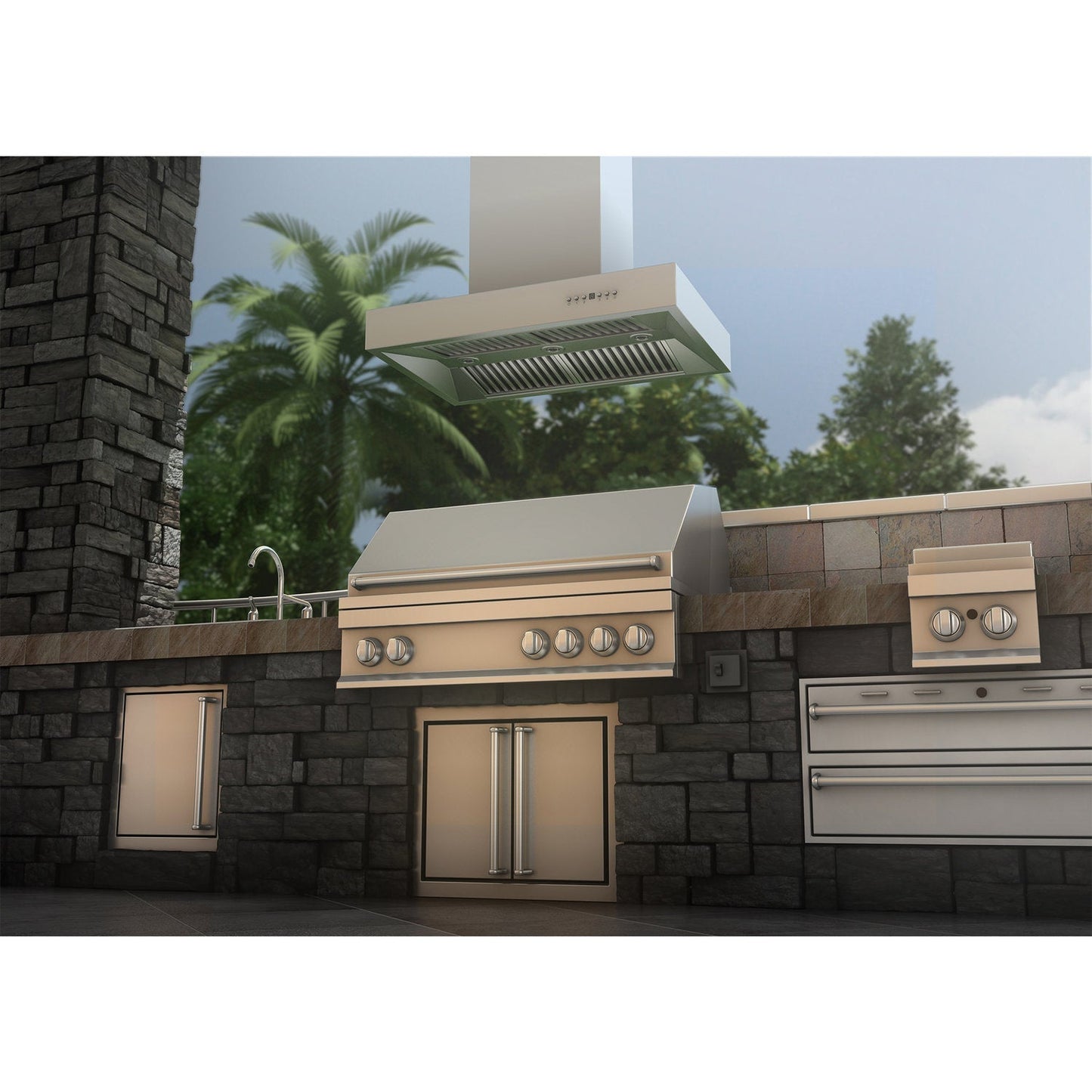 ZLINE KECOMi-304 36" Stainless Steel Outdoor Island Mount Range Hood