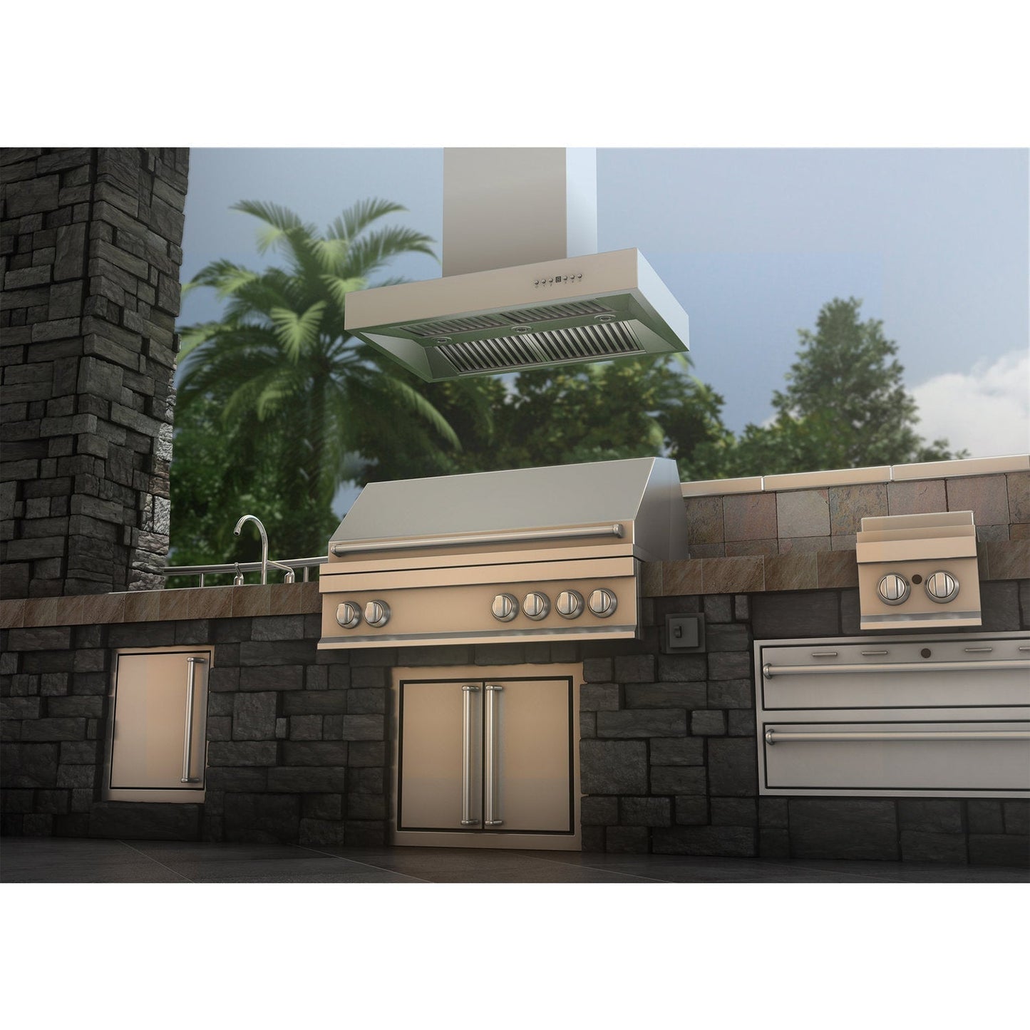 ZLINE KECOMi-304 42" Stainless Steel Outdoor Island Mount Range Hood