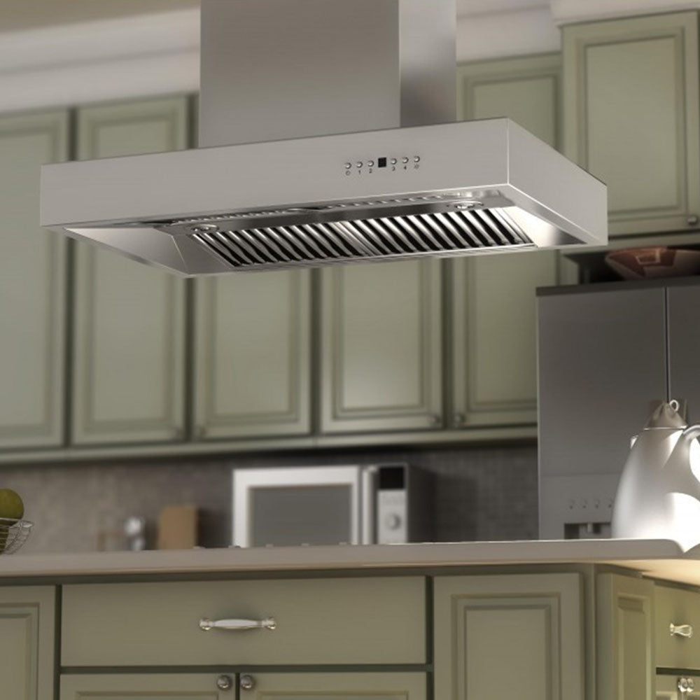 ZLINE KECOMi 36" Professional Stainless Steel Island Mount Range Hood