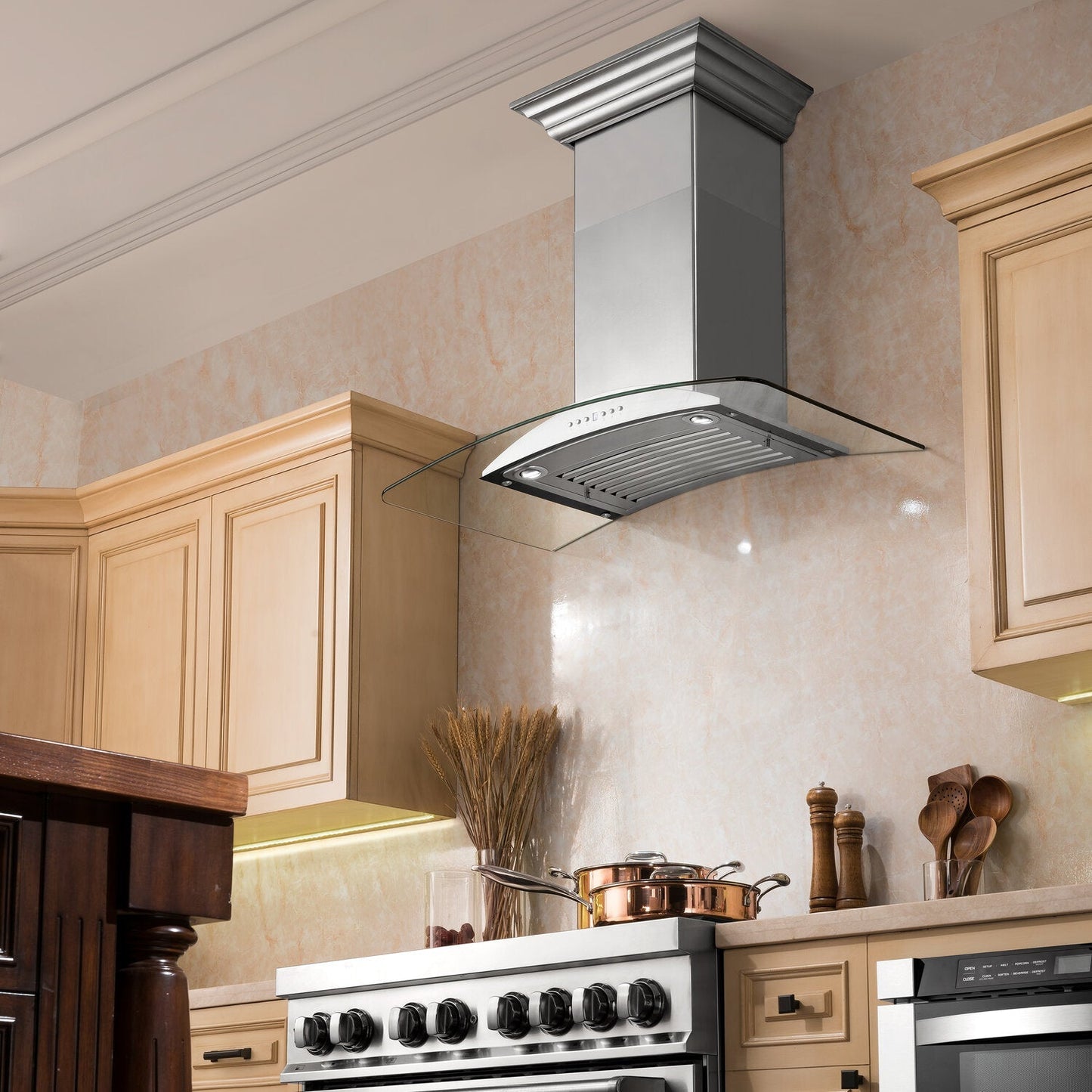 ZLINE KN 30" Stainless Steel and Glass Wall Mount Range Hood