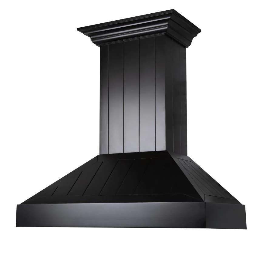 ZLINE KPCC 30" Wooden Wall Mount Range Hood in Black - Includes Motor