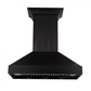 ZLINE KPCC 36" Black Wooden Wall Mount Range Hood