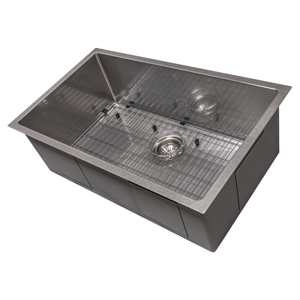 ZLINE Meribel 30" DuraSnow Stainless Steel Undermount Single Bowl Sink