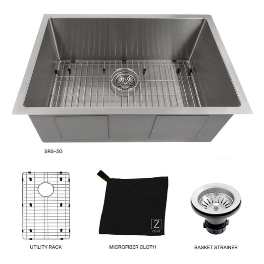 ZLINE Meribel 30" Stainless Steel Undermount Single Bowl Sink