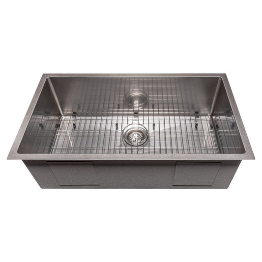 ZLINE Meribel 33" DuraSnow Stainless Steel Undermount Single Bowl Sink