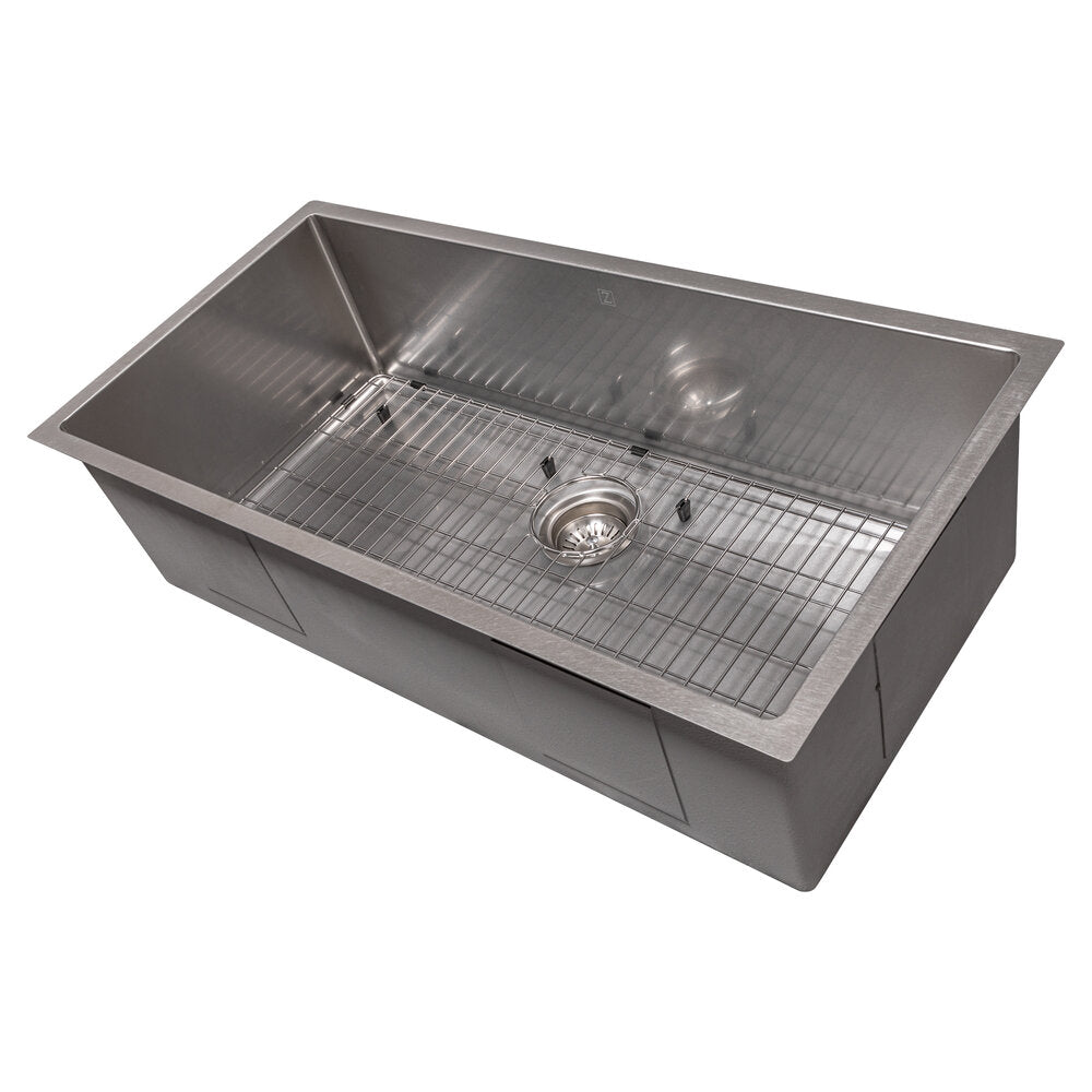 ZLINE Meribel 36" DuraSnow Stainless Steel Undermount Single Bowl Sink