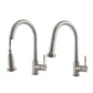 ZLINE Monet Brushed Nickel Single Hole 1.8 GPM Kitchen Faucet With Pull Out Spray Wand