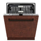 ZLINE Monument Series 24" 3rd Rack Top Touch Control Dishwasher in Hand Hammered Copper with Stainless Steel Tub